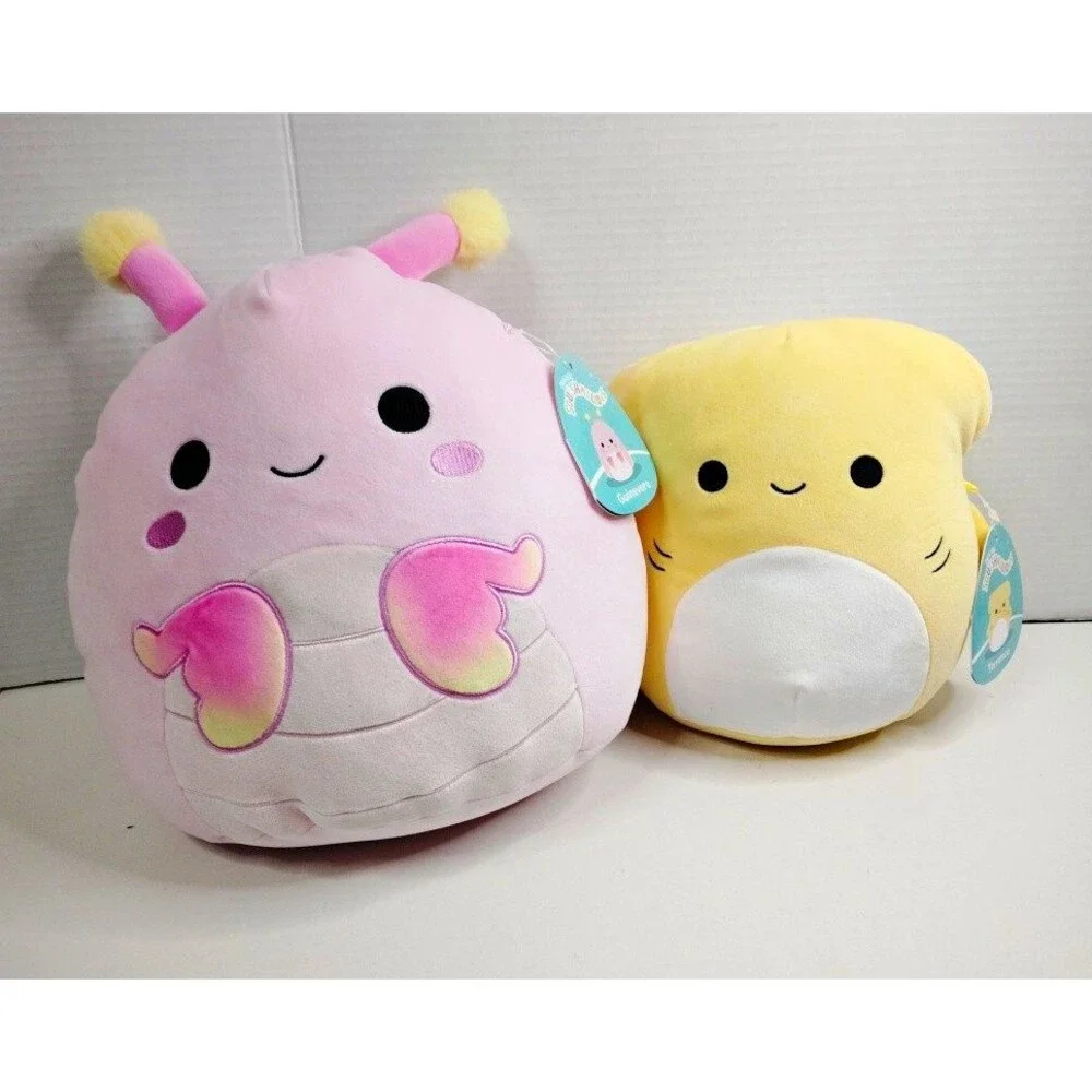 Squishmallows Giselle Bunny & Terrence Plush Lot of 2 Pink/Yellow Washable 2020